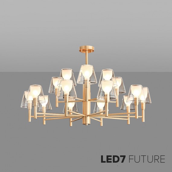 Loft Industry Modern - Glass Mushrooms Chandelier